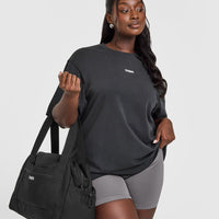 Raising The Bar Oversized Washed T-Shirt | Coal