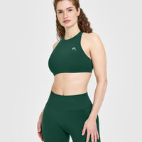 EasyLift™ High Neck Sports Bra | Racing Green