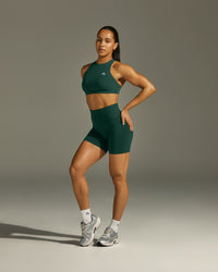 EasyLift™ High Neck Sports Bra | Racing Green
