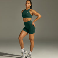 EasyLift™ High Neck Sports Bra | Racing Green