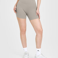 SoftMotion™ Shorts 6" with White Logo | Warm Sand