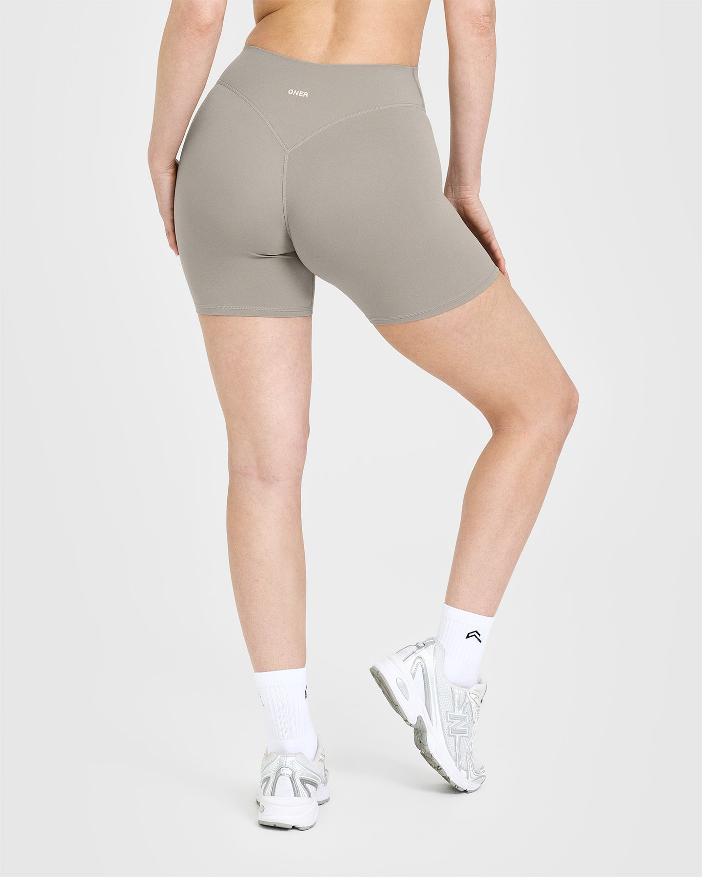 SoftMotion™ Shorts 6" with White Logo | Warm Sand