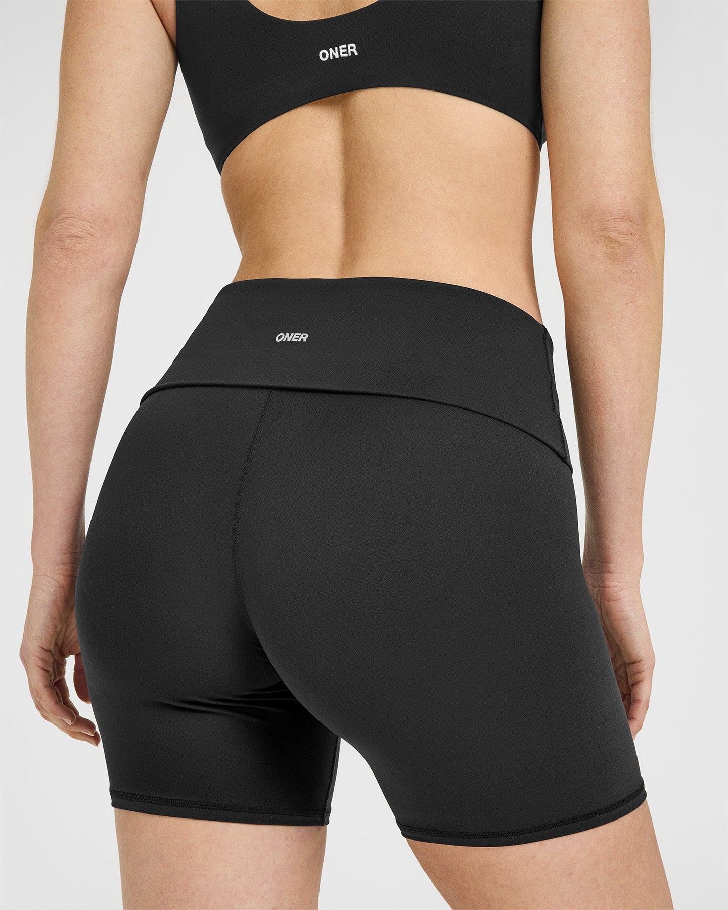 SoftMotion™ Fold Over Shorts 6" | Soft Black
