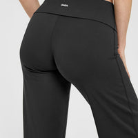 SoftMotion™ Fold Over Straight Leg Bottoms | Soft Black