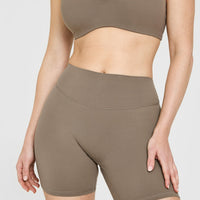 SoftMotion™ Shorts 6" with White Logo | Moss Brown