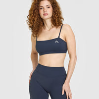 EasyLift™ Multi Way Bandeau Bralette with White Logo | True Blue