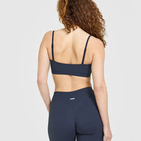 EasyLift™ Multi Way Bandeau Bralette with White Logo | True Blue