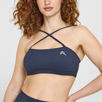 EasyLift™ Multi Way Bandeau Bralette with White Logo | True Blue