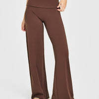 SoftMotion™ Fold Over Straight Leg Bottoms | Espresso Brown