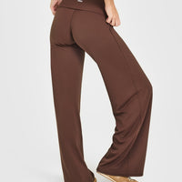 SoftMotion™ Fold Over Straight Leg Bottoms | Espresso Brown