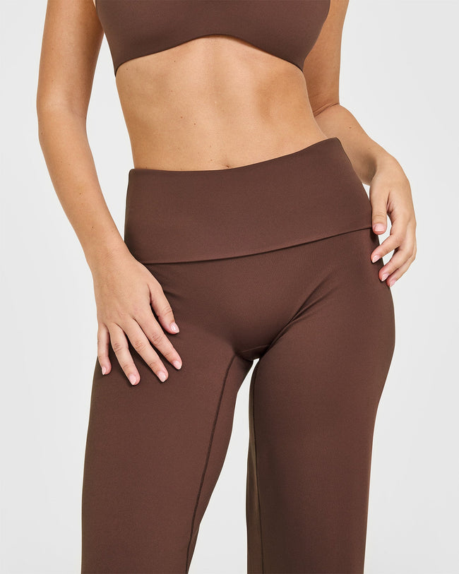 SoftMotion™ Fold Over Straight Leg Bottoms | Espresso Brown
