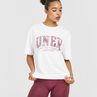 Oversized Oner Graphic T-Shirt | White