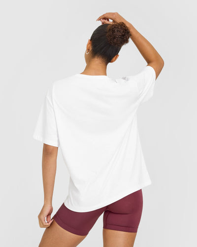 Oversized Oner Graphic T-Shirt | White