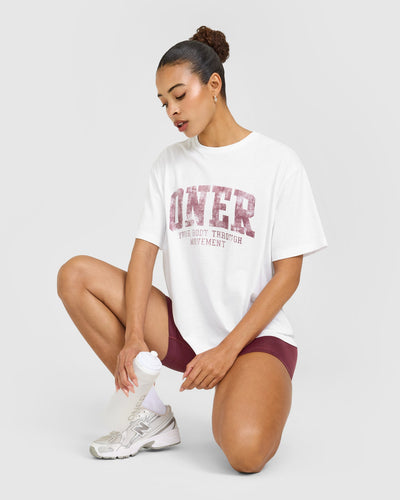 Oversized Oner Graphic T-Shirt | White