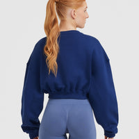 All Day Lightweight Oversized V-Neck Sweatshirt | Midnight