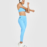 Unified High Waisted Pocket Leggings | Arctic Blue