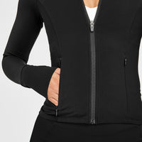 Unified Pocket Jacket White Logo | Black