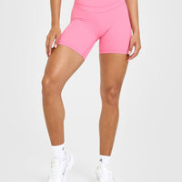 Unified High Waisted Shorts 6" | Peony Pink