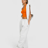 Cotton Fitted Mid Vest | Flame Orange