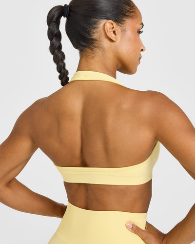 Effortless Seamless Halter Neck Sports Bra | Sherbert Yellow