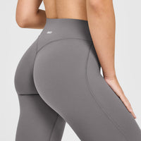 SoftMotion™ Flared Bottoms with White Logo | Ash Grey