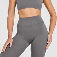 SoftMotion™ Flared Bottoms with White Logo | Ash Grey