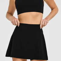 SoftMotion™ Skort with White Logo | Black