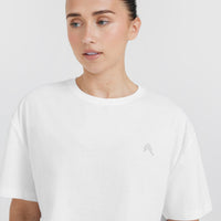 Classic Crop Lightweight T-Shirt | White