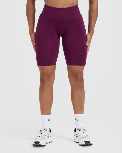 Oner Modal Effortless Seamless Cycling Shorts with White Logo | Ripe Fig
