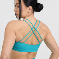 Everyday Cross Over Bralette | Aqua Blue