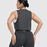 Go To Muscle Crop Tank | Coal