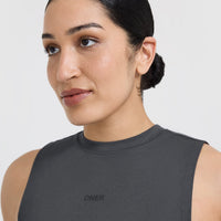 Go To Muscle Crop Tank | Coal