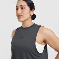 Go To Muscle Crop Tank | Coal