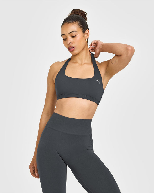 EasyLift™ Halter Bralette | Coal