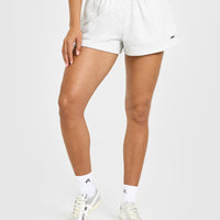 Foundations Oversized Shorts | Light Grey Marl