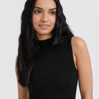 Mellow™ Rib Mock Neck Tank | Black