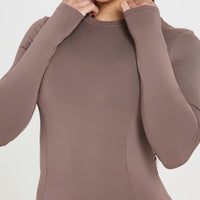 Mellow™ Soft Long Sleeve Top | Cool Brown