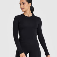 Mellow™ Soft Mid Long Sleeve Top | Black