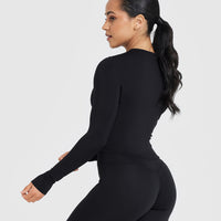 Mellow™ Soft Mid Long Sleeve Top | Black
