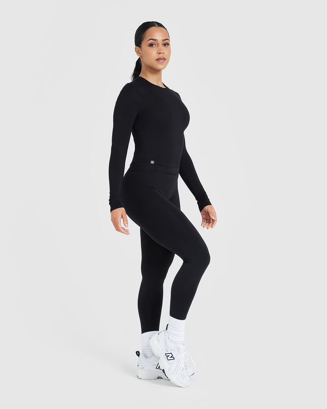 Mellow™ Soft Mid Long Sleeve Top | Black