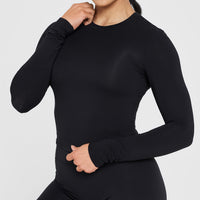 Mellow™ Soft Mid Long Sleeve Top | Black