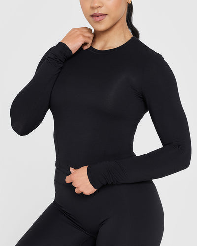 Mellow™ Soft Mid Long Sleeve Top | Black