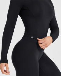 Mellow™ Soft Mid Long Sleeve Top | Black