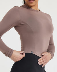 Mellow™ Soft Mid Long Sleeve Top | Cool Brown