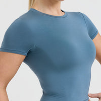 Mellow™ Soft Mid Short Sleeve T-Shirt | Moonstone Blue