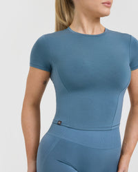 Mellow™ Soft Mid Short Sleeve T-Shirt | Moonstone Blue