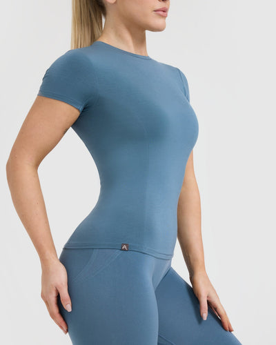 Mellow™ Soft Short Sleeve T-Shirt | Moonstone Blue