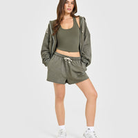 Cotton Fitted Mid Vest | Alpine Green