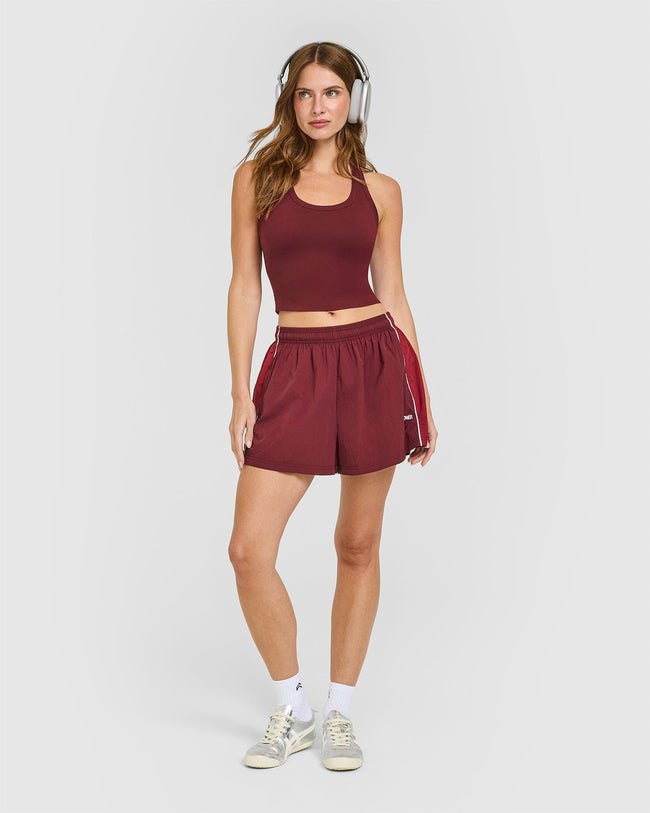 Cotton Fitted Mid Vest | Rosewood