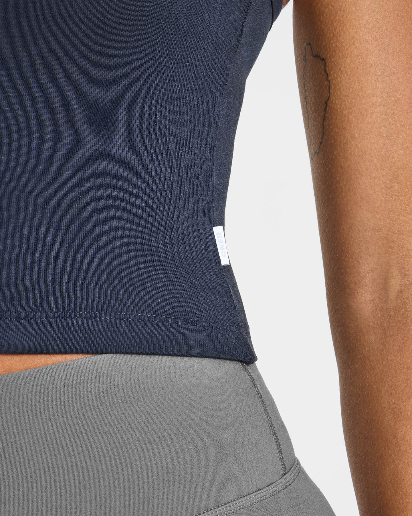 Cotton Fitted Mid Vest | True Blue
